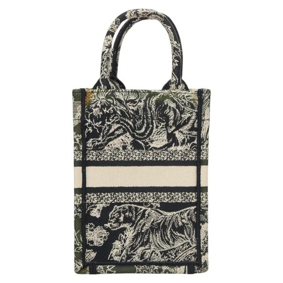 DIOR Mini Vertical Hand Bag Canvas Black - Picture 3 of 13